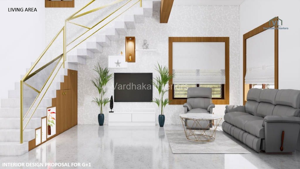 Modern Living Room Interior Design — interior designers in Honnavara, Uttara Kannada