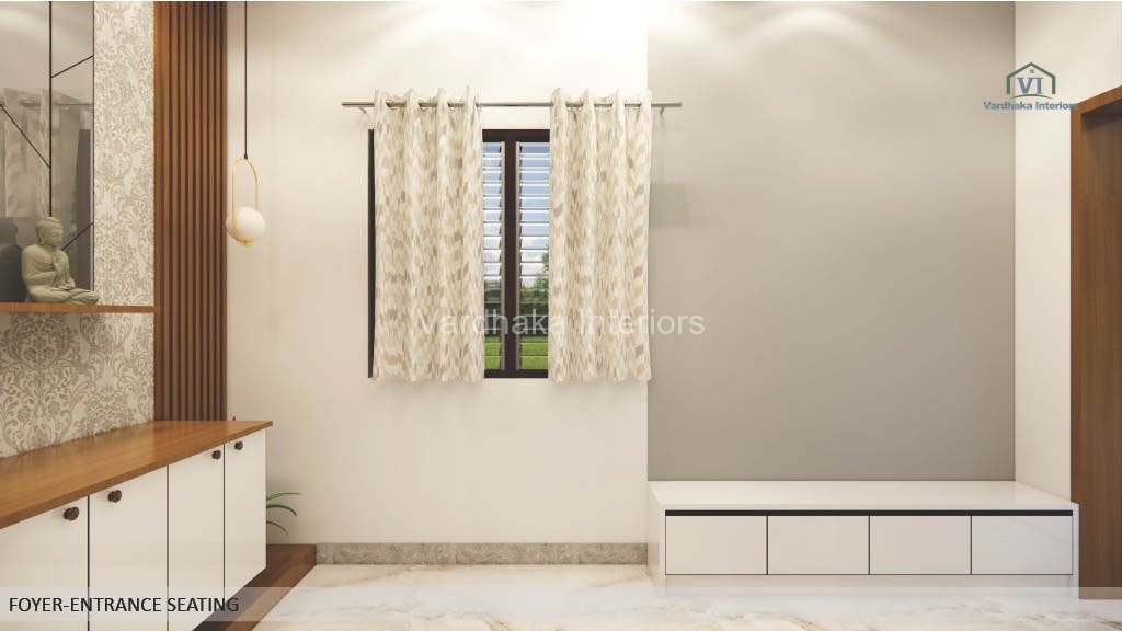 Modern Sitting Area With Budha Unit Foray Area — interior designers in Ankola, Uttara Kannada