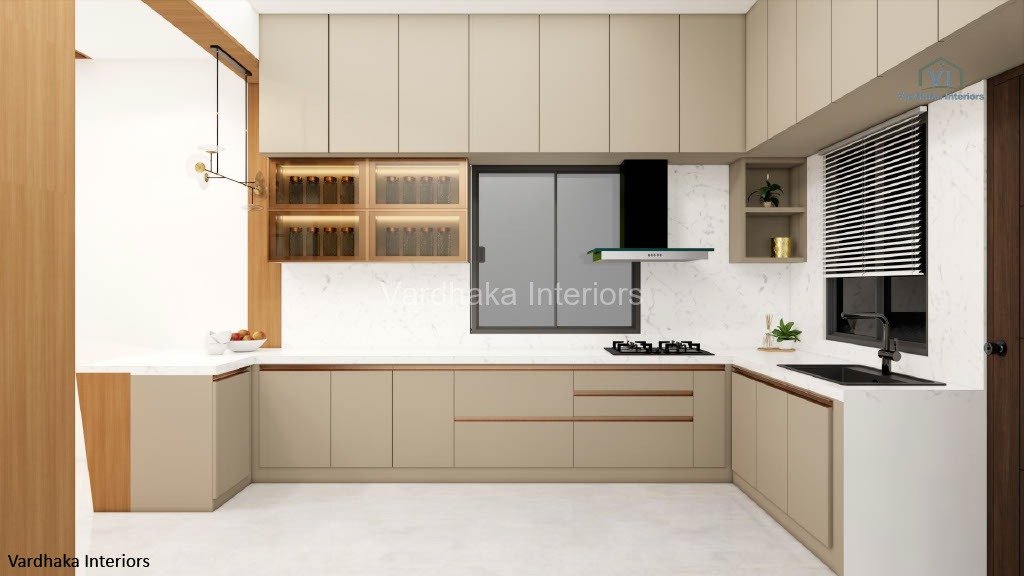 Amazing Modular Kitchen Interior By Vardhaka Interiors — interior designers in Murudeshwara, Uttara Kannada